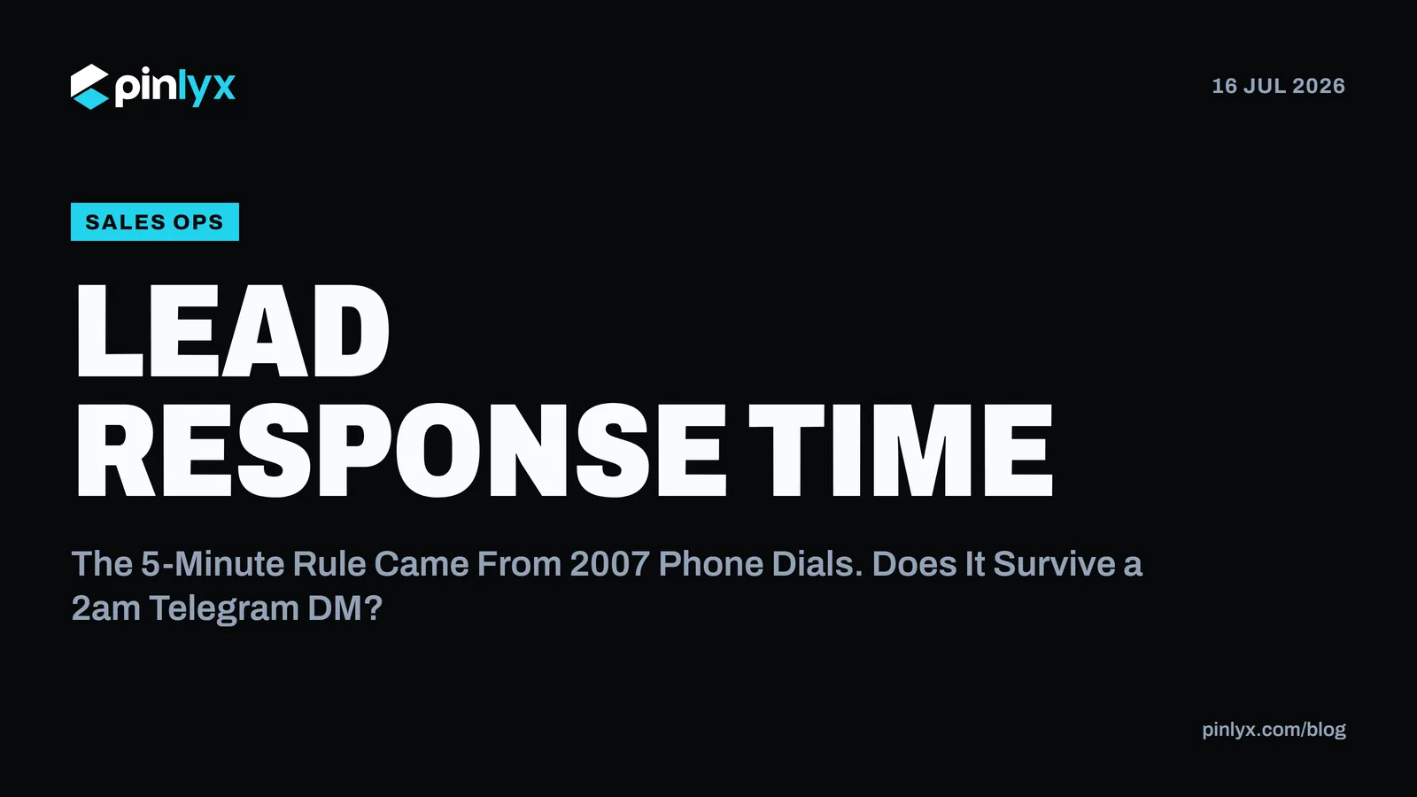 Lead Response Time: The 5-Minute Rule Came From 2007 Phone Dials. Does It Survive a 2am Telegram DM?